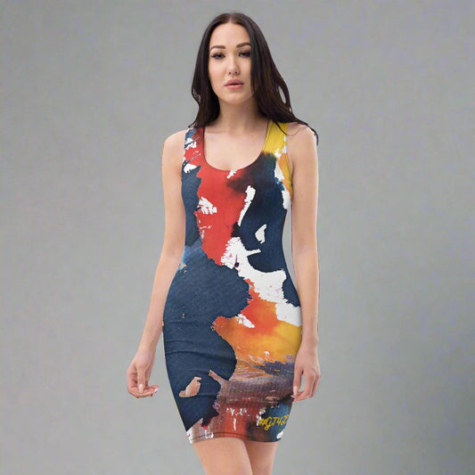 #GT4L Multi Graphic Print Women's Bodycon Dress. Branded Clothing and Accessories