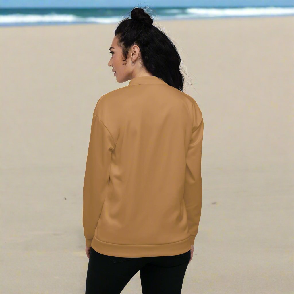 GT4L- Women's Brown Bomber Jacket. Branded Clothing and Accessories