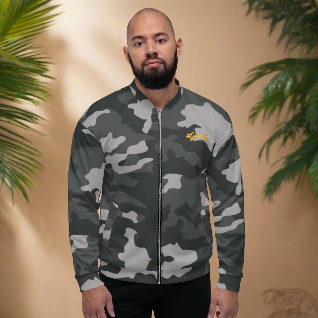 #GT4L - Men's Camo Bomber Jacket. Branded Clothing and Accessories