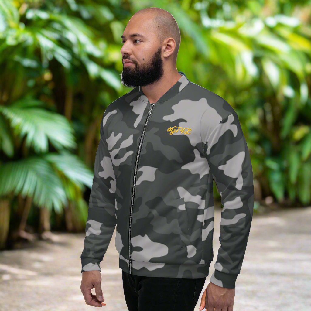 #GT4L - Men's Camo Bomber Jacket. Branded Clothing and Accessories