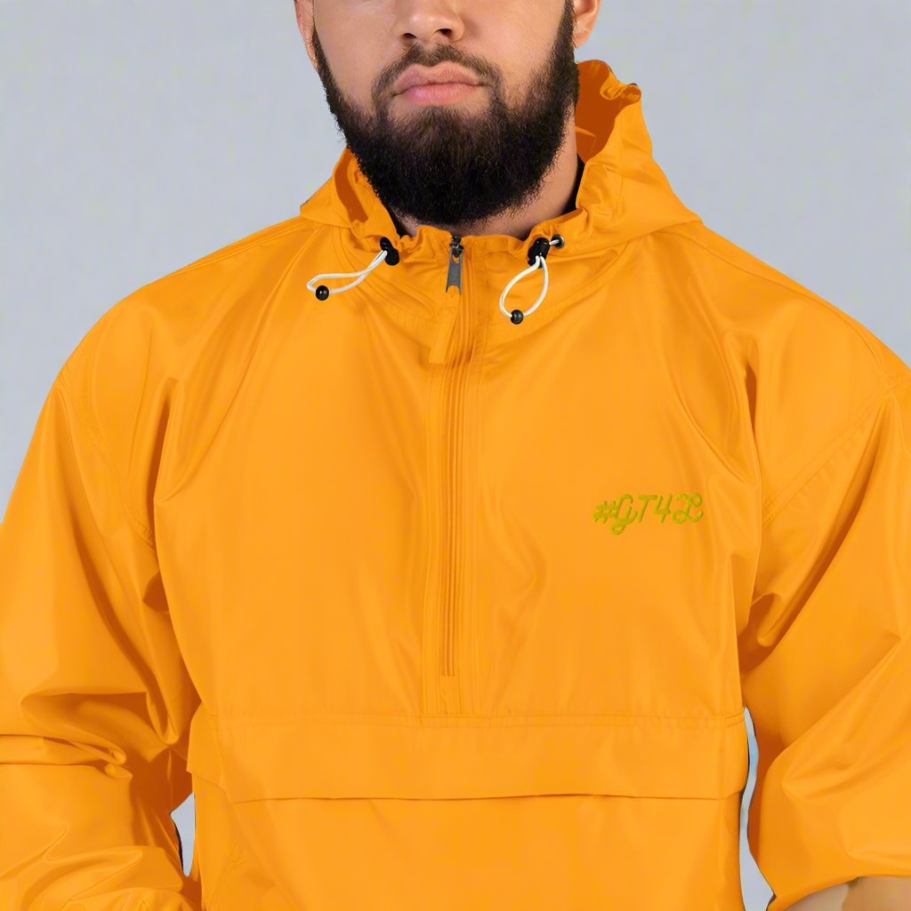 #GT4L - Embroidered Champion Packable Jacket. Branded Clothing & Accessories