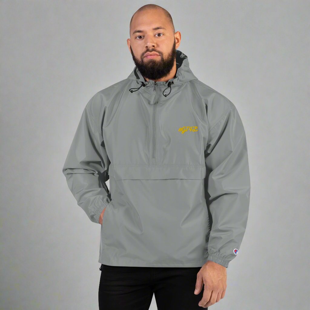 #GT4L - Embroidered Champion Packable Jacket. Branded Clothing & Accessories