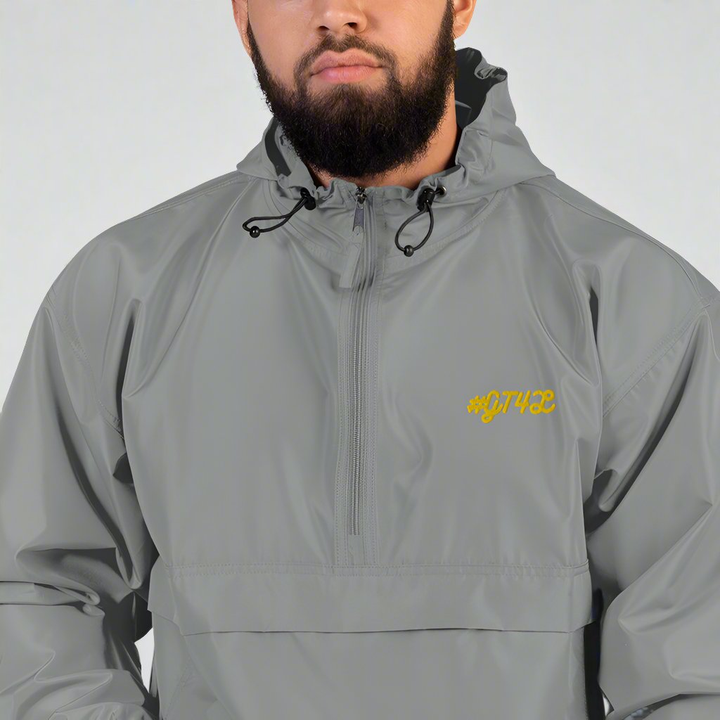 #GT4L - Embroidered Champion Packable Jacket. Branded Clothing & Accessories