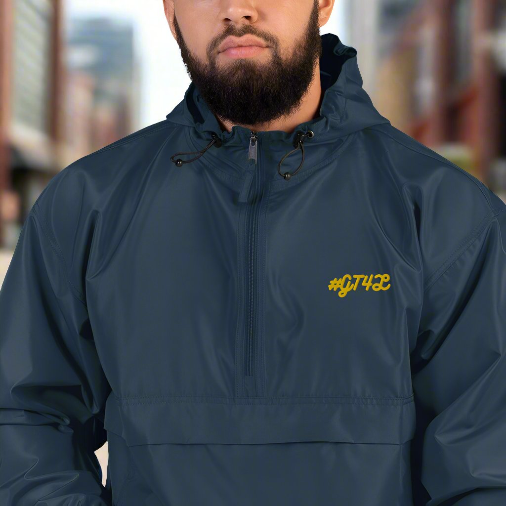 #GT4L - Embroidered Champion Packable Jacket. Branded Clothing & Accessories