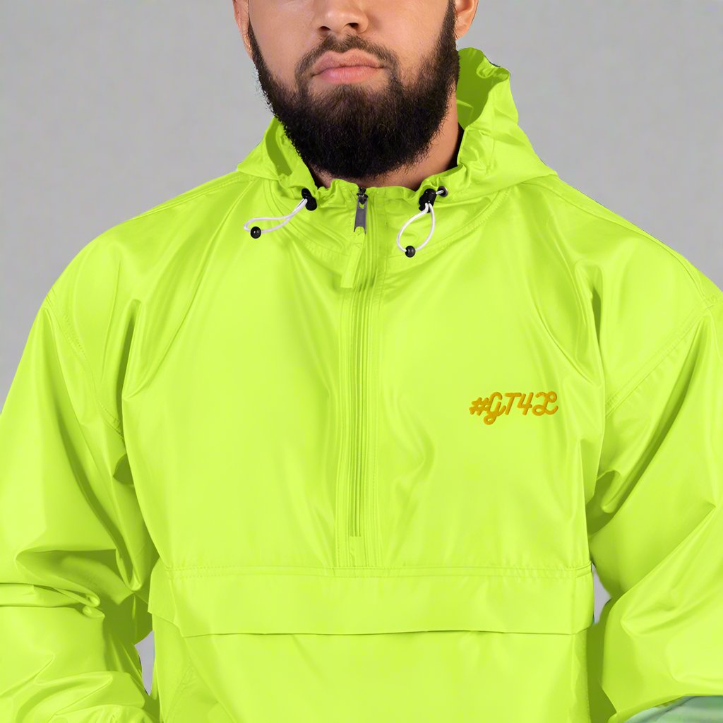 #GT4L - Embroidered Champion Packable Jacket. Branded Clothing & Accessories