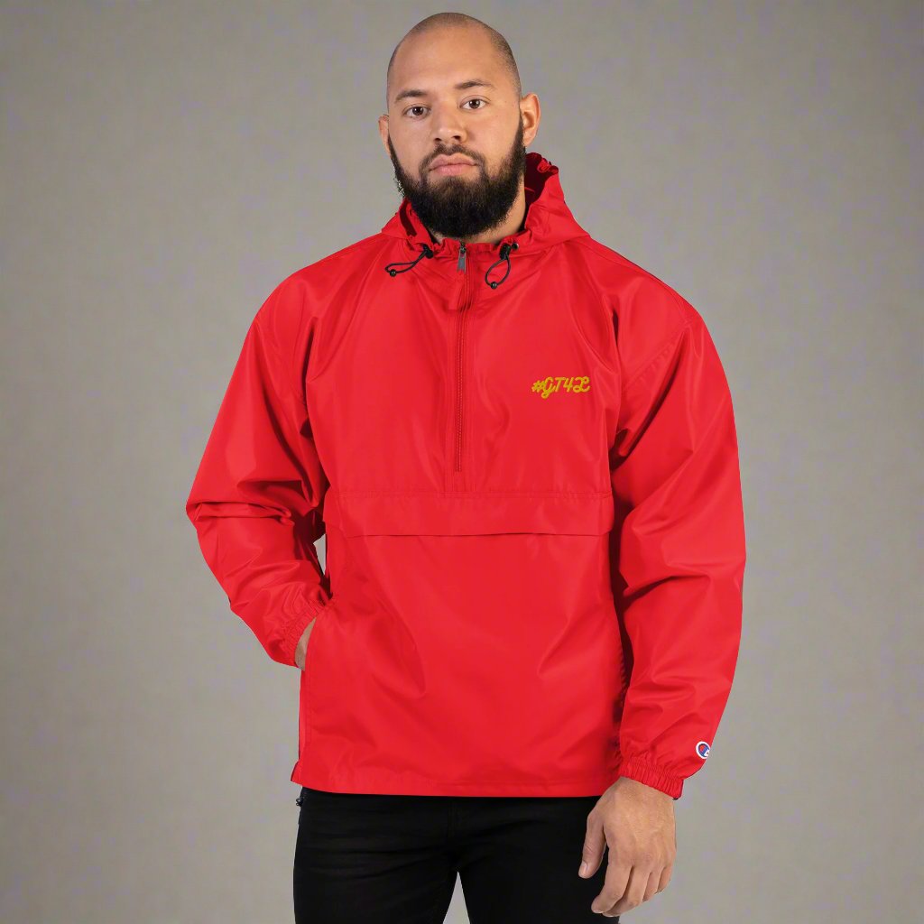 #GT4L - Embroidered Champion Packable Jacket. Branded Clothing & Accessories