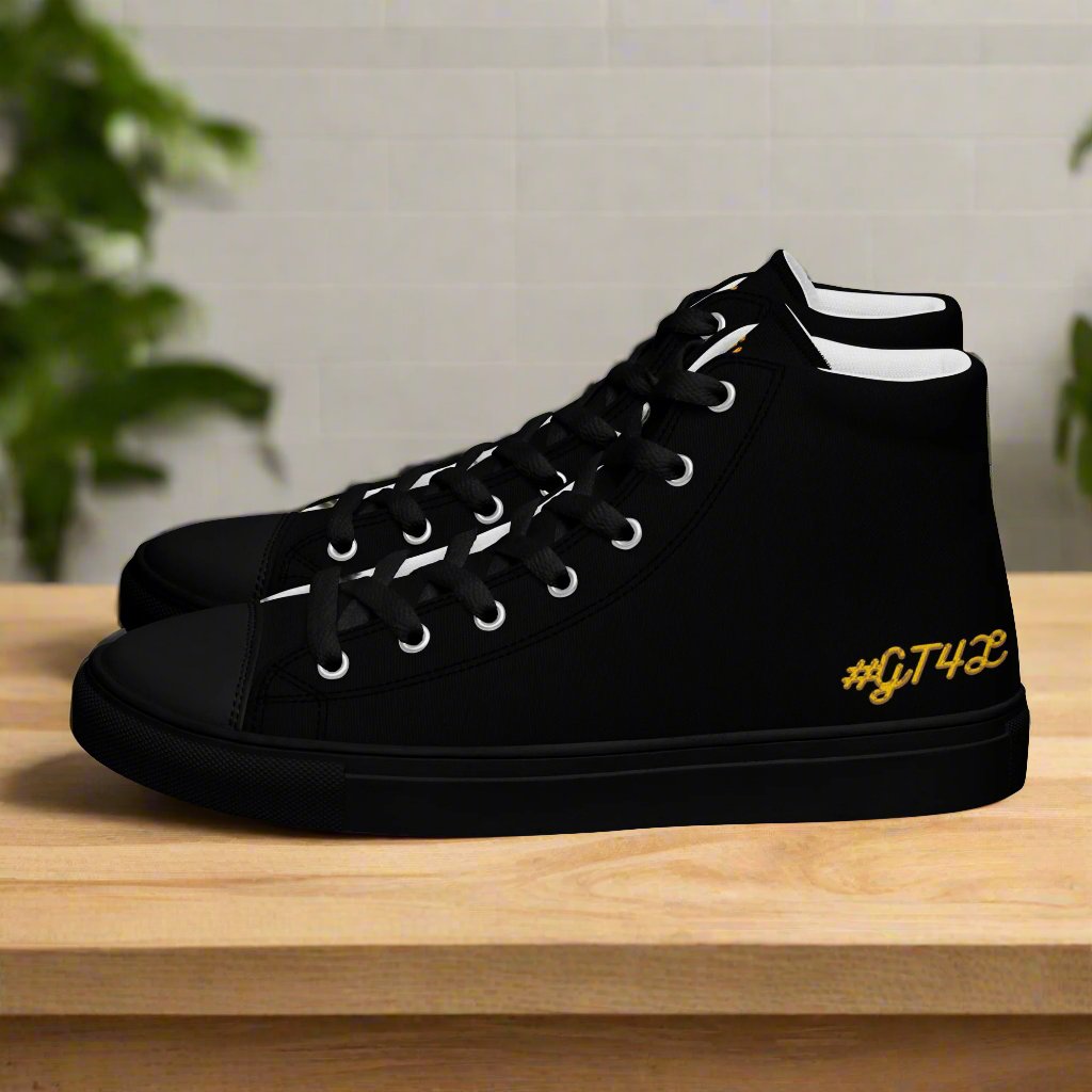 #GT4L Men’s High Top Canvas Shoes. Branded Clothing and Accessories