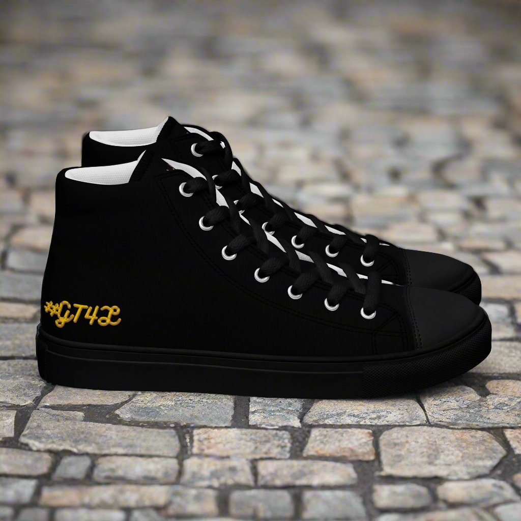 #GT4L Men’s High Top Canvas Shoes. Branded Clothing and Accessories