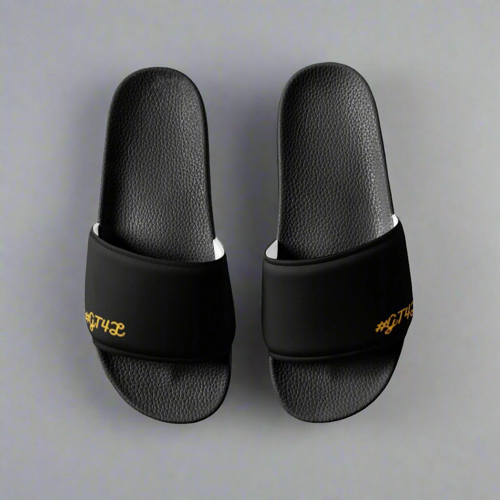 #GT4L Men’s Black Slides. Branded Clothing and Accessories