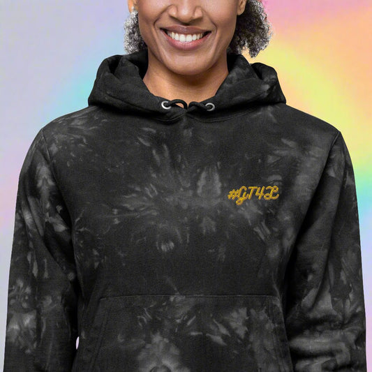 #GT4L - Women's Champion Tie-dye Hoodie. Branded Clothing and Accessories