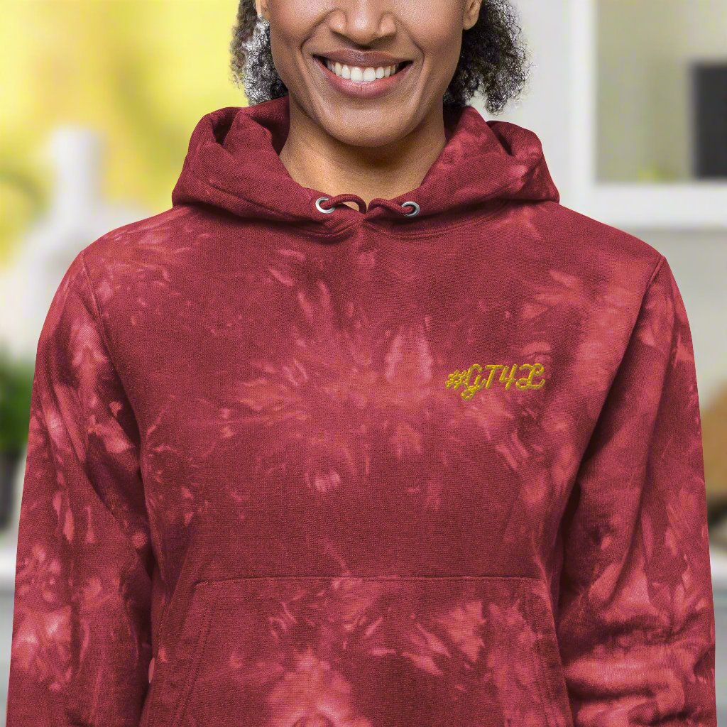 #GT4L - Women's Champion Tie-dye Hoodie. Branded Clothing and Accessories