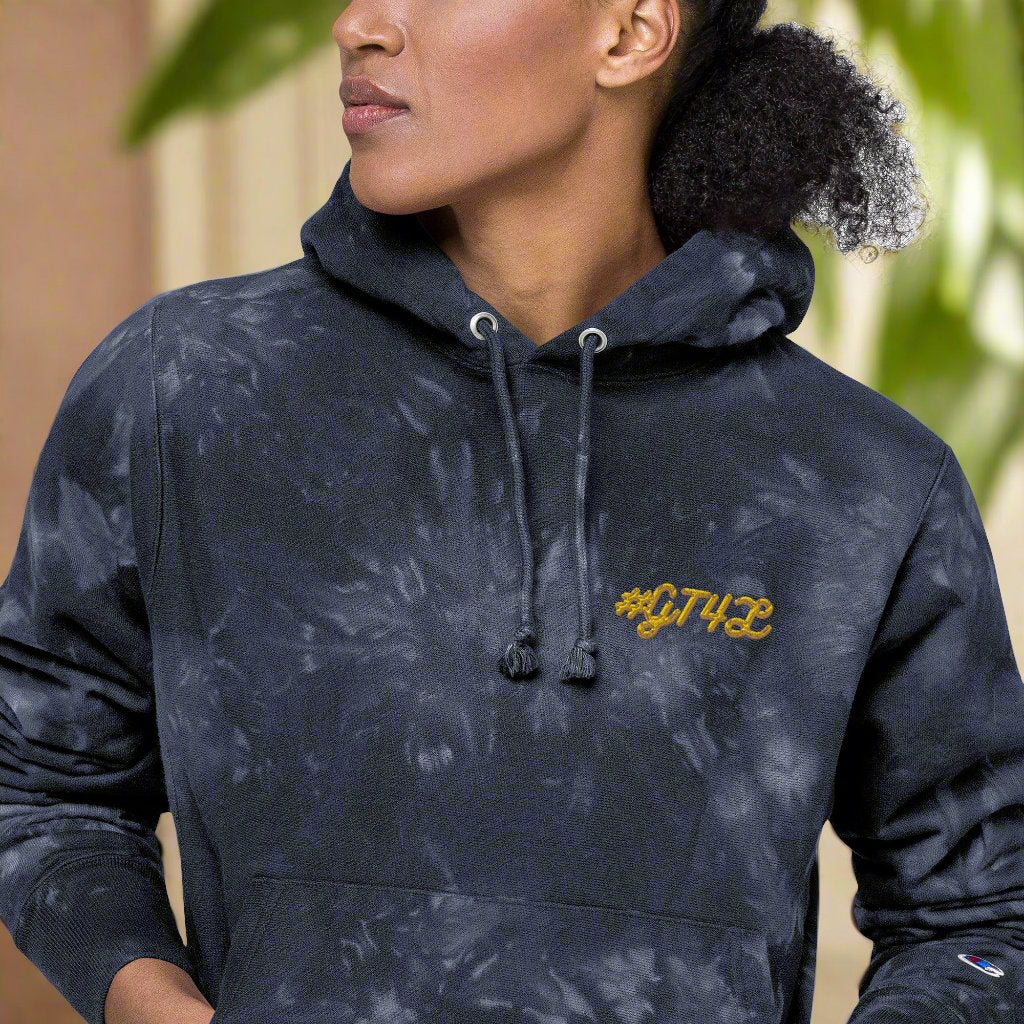 #GT4L - Women's Champion Tie-dye Hoodie. Branded Clothing and Accessories