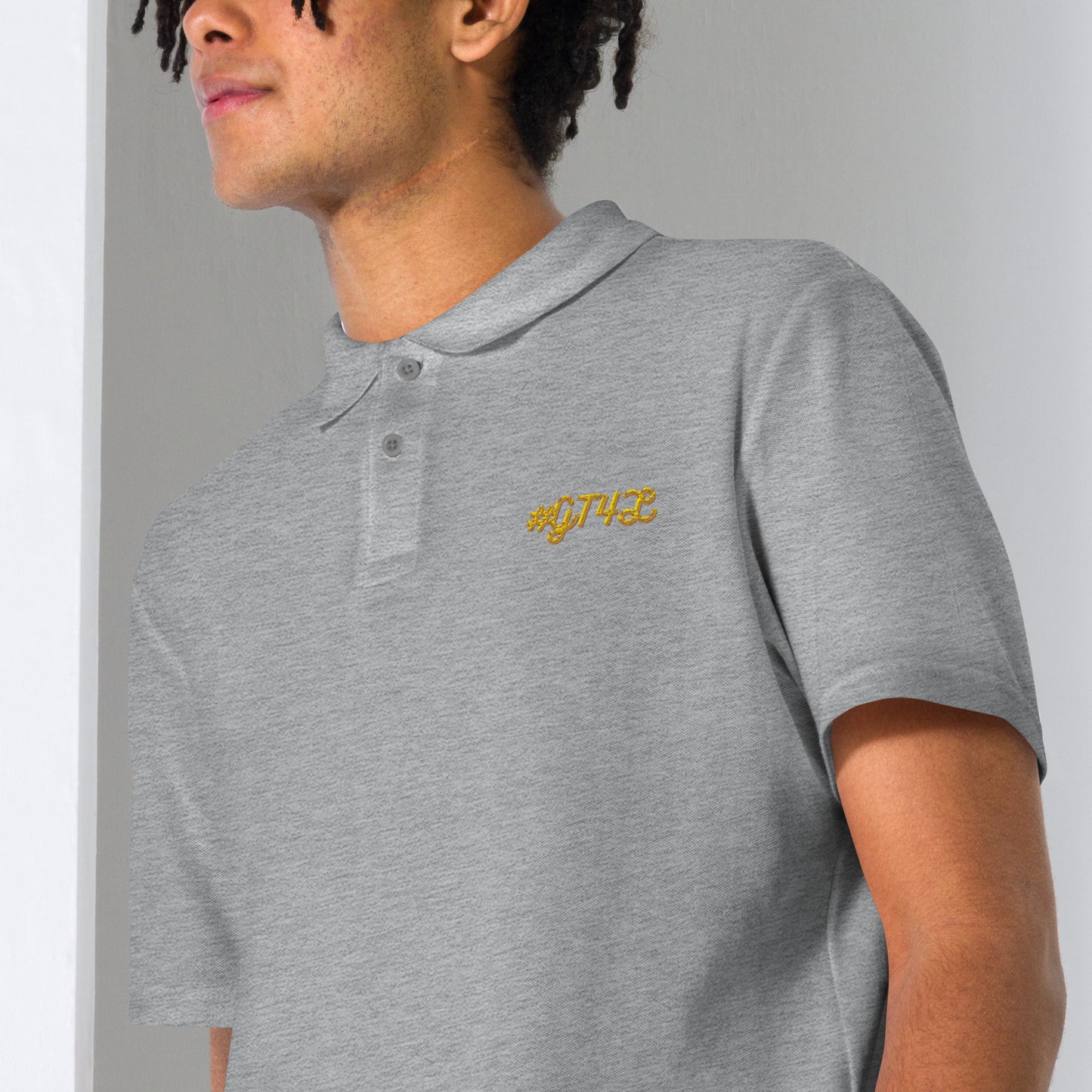 #GT4L Men's Embroidered  Pique Polo Shirt. Branded Clothing and Accessories