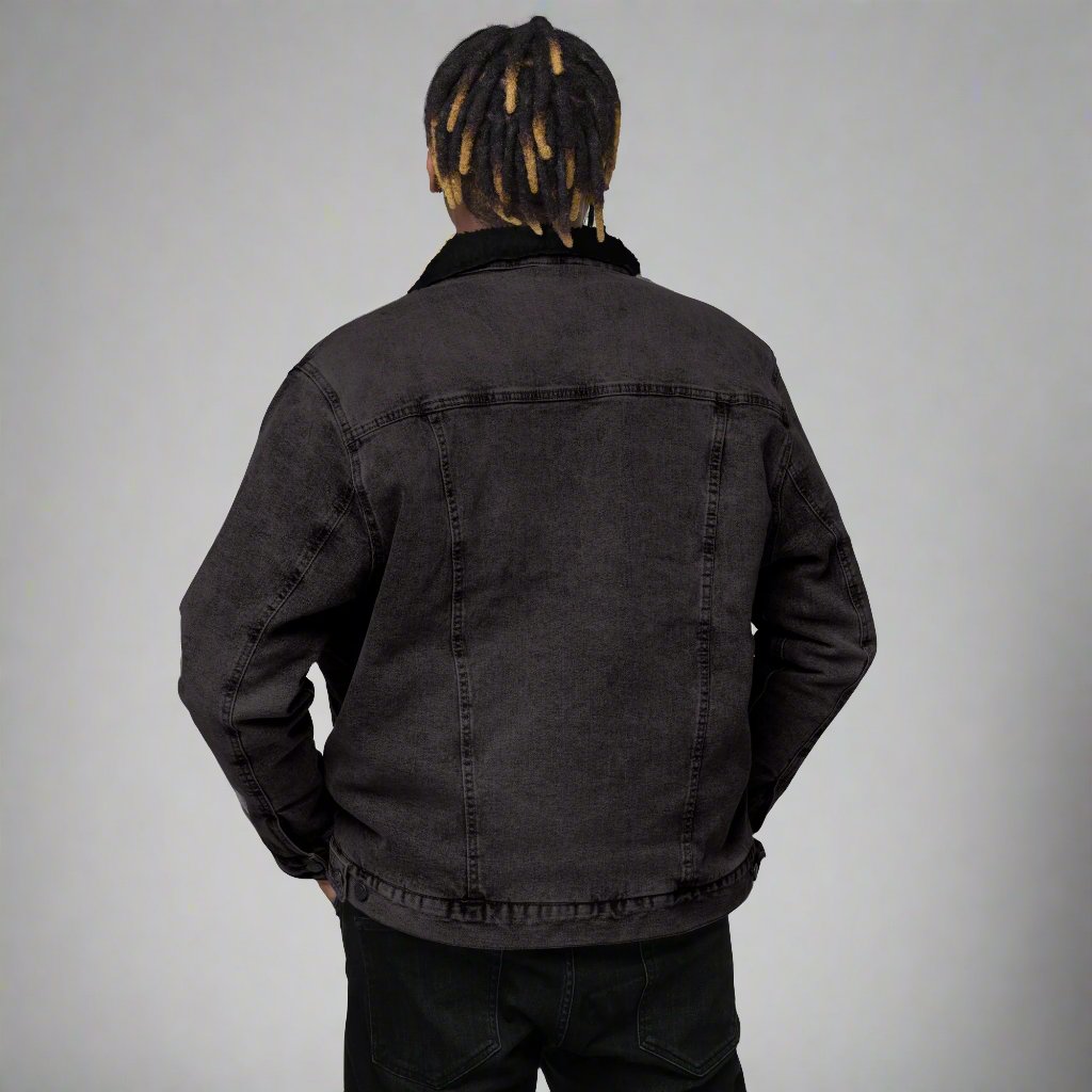 #GT4L - Men's Denim Sherpa Jacket. Branded Clothing and Accessories