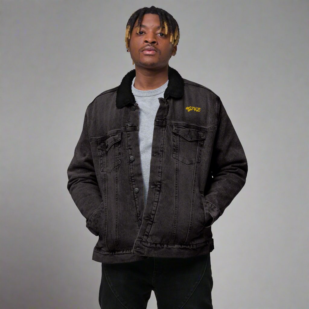 #GT4L - Men's Denim Sherpa Jacket. Branded Clothing and Accessories