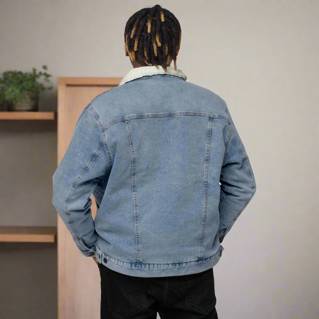 #GT4L - Men's Denim Sherpa Jacket. Branded Clothing and Accessories