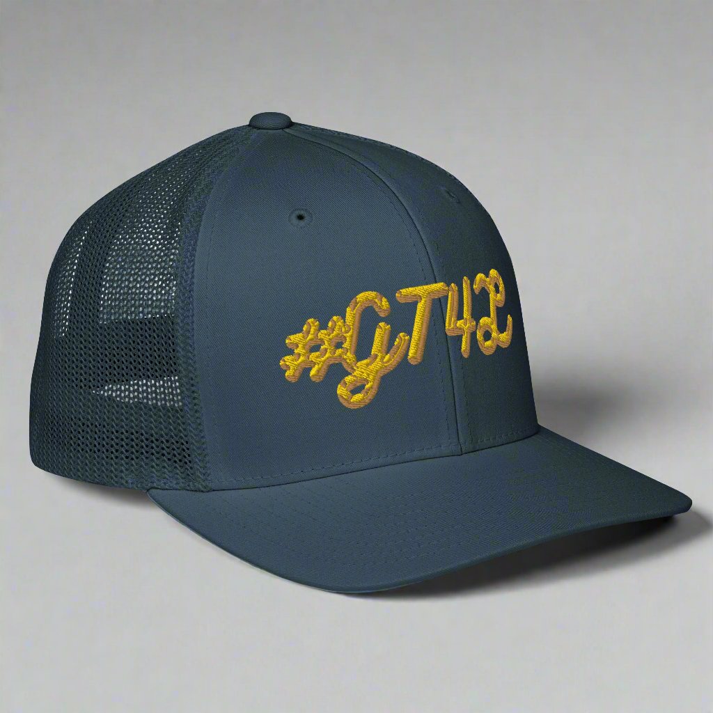 #GT4L Closed-back Mesh Trucker Cap. Branded Clothing and Accessories