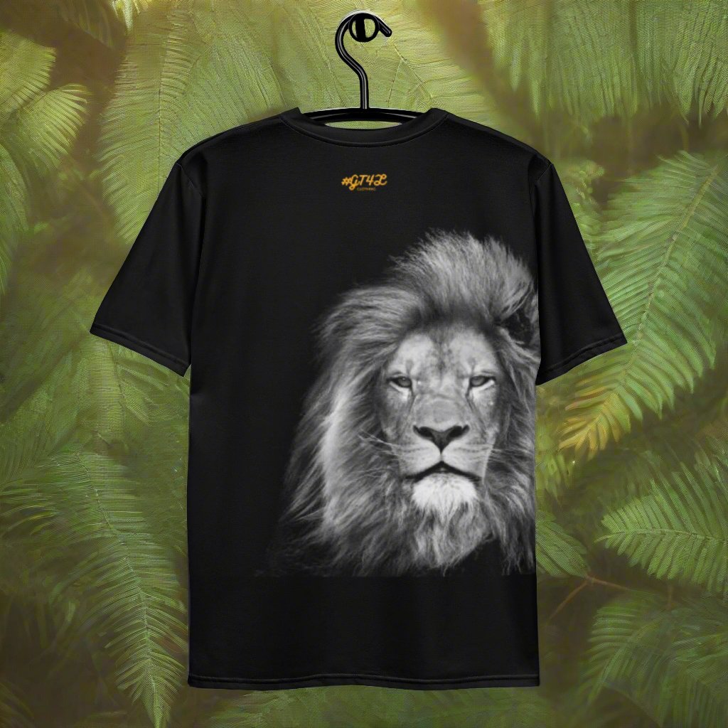 #GT4L Men's Black Lion Print t-shirt. Branded Clothing and Accessories