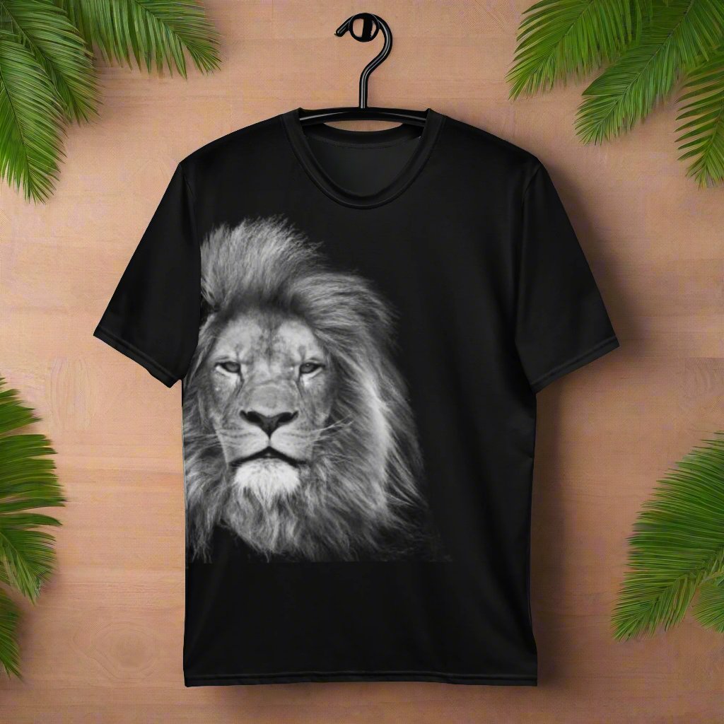 #GT4L Men's Black Lion Print t-shirt. Branded Clothing and Accessories