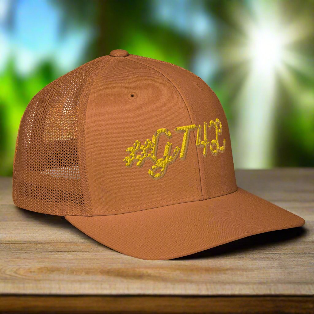 #GT4L Closed-back Mesh Trucker Cap. Branded Clothing and Accessories