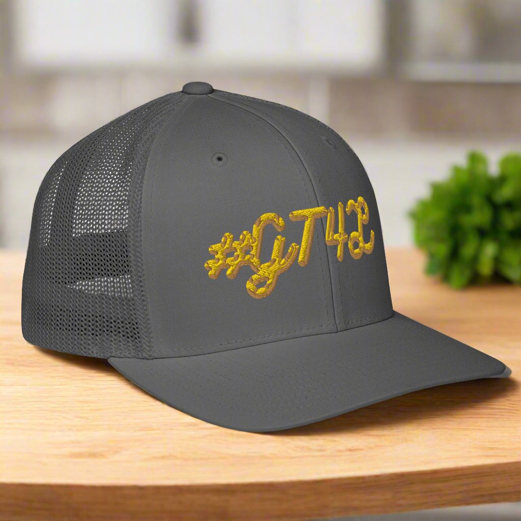 #GT4L Closed-back Mesh Trucker Cap. Branded Clothing and Accessories