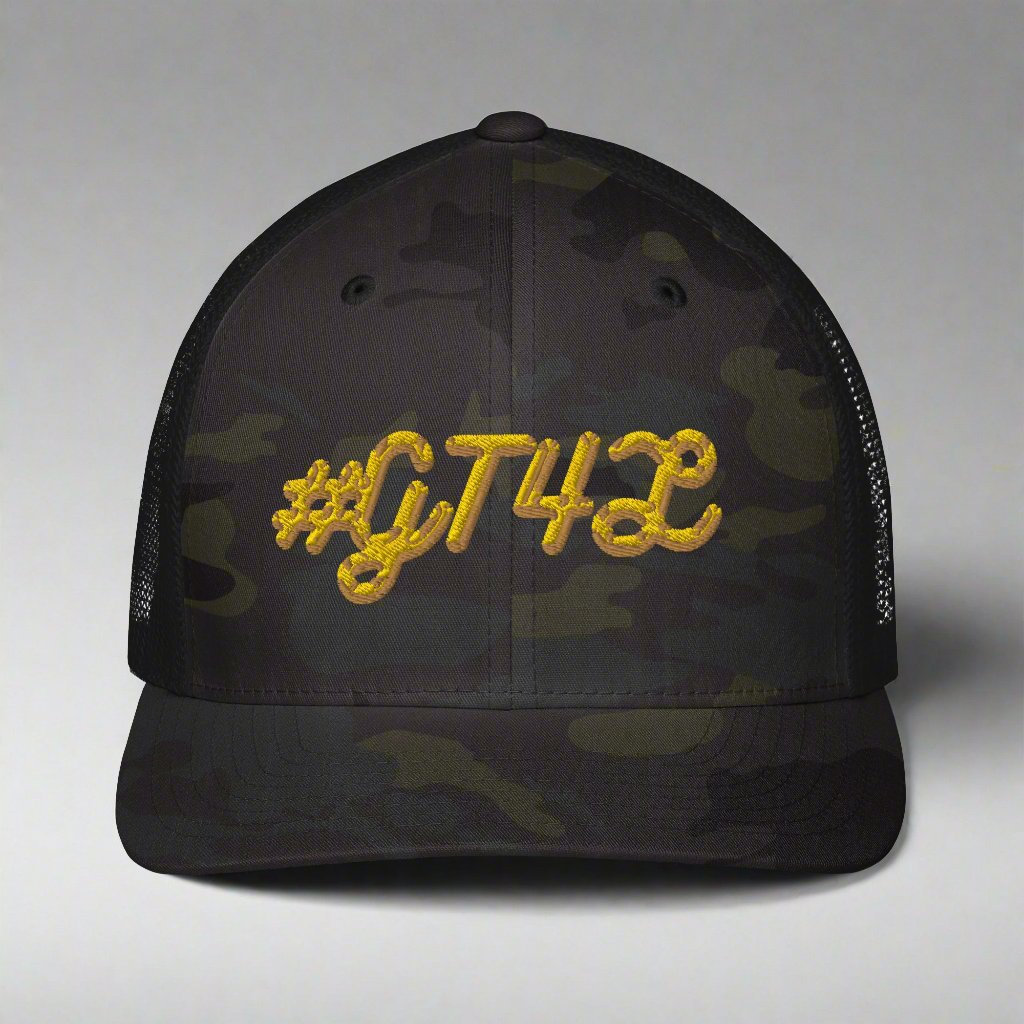 #GT4L Closed-back Mesh Trucker Cap. Branded Clothing and Accessories