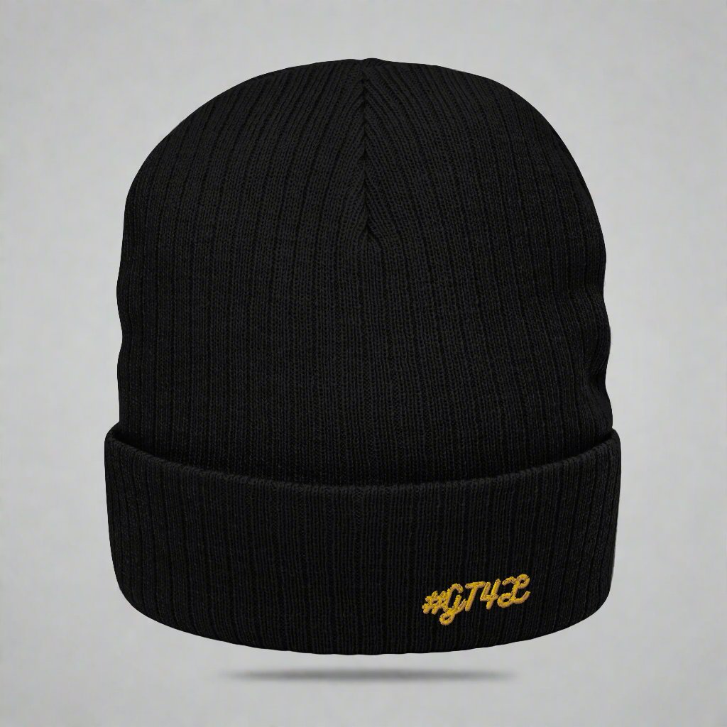 #GT4L Ribbed Knit Beanie. Branded Clothing and Accessories