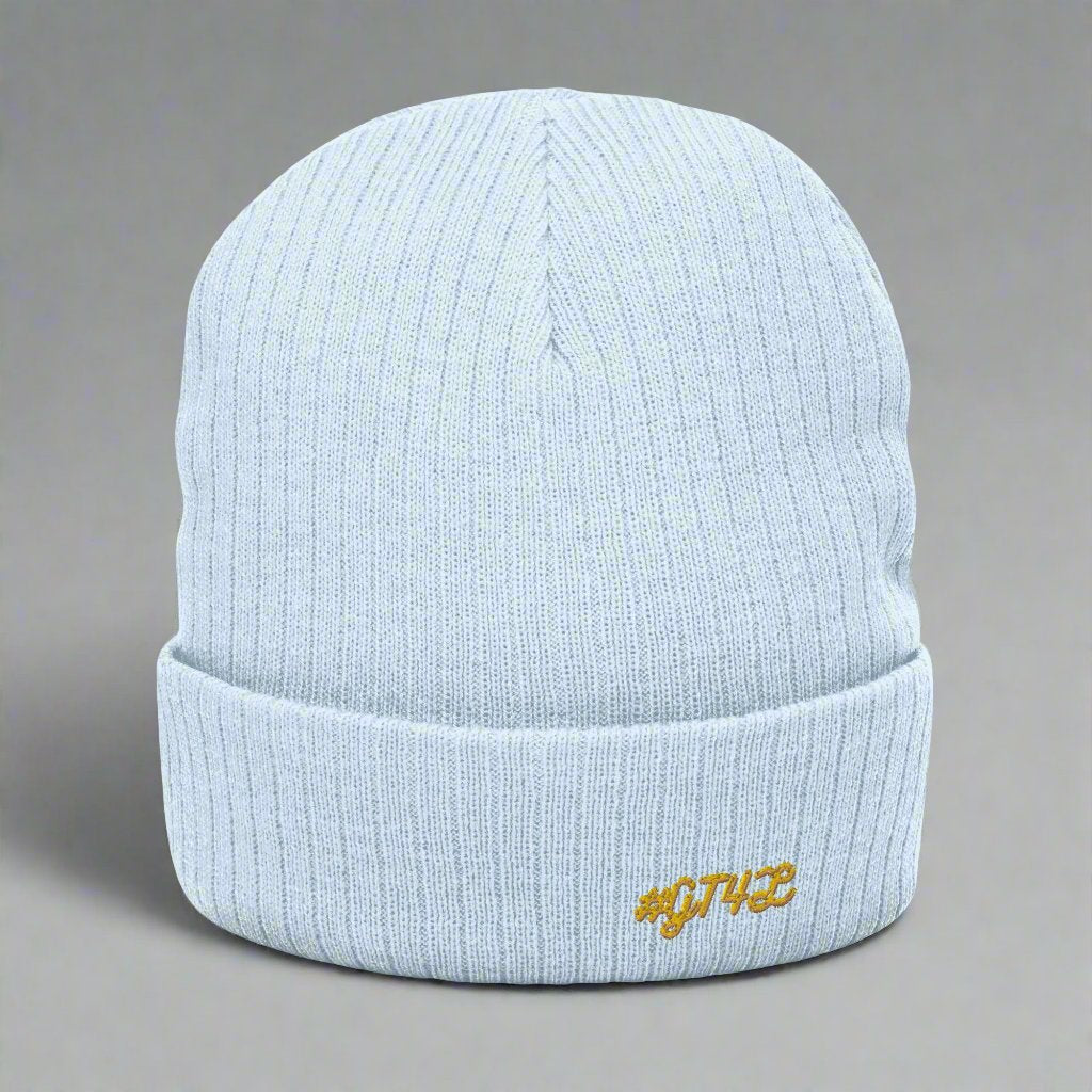 #GT4L Ribbed Knit Beanie. Branded Clothing and Accessories