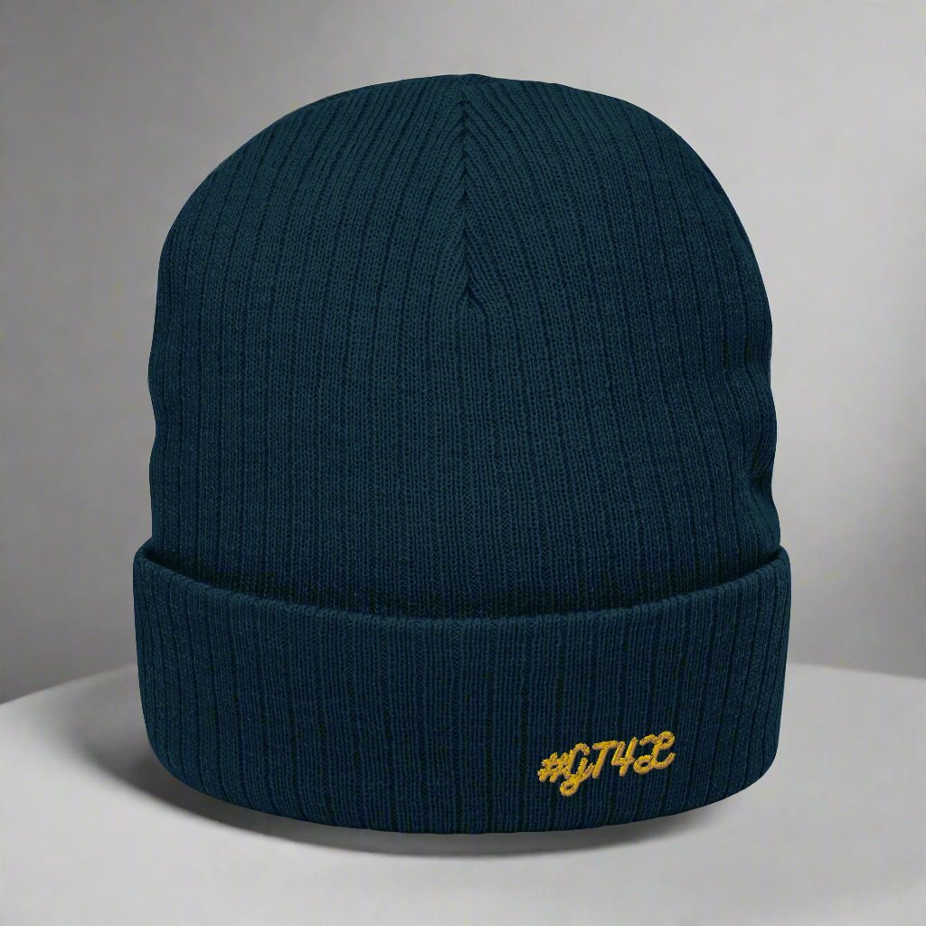 #GT4L Ribbed Knit Beanie. Branded Clothing and Accessories