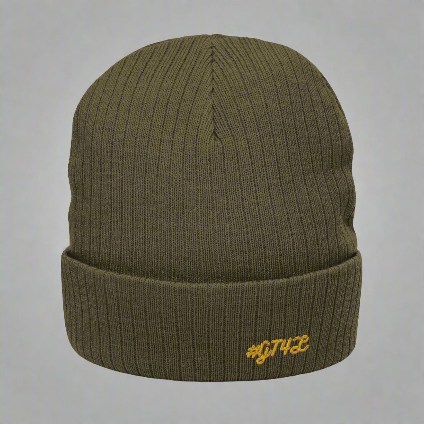 #GT4L Ribbed Knit Beanie. Branded Clothing and  Accessories