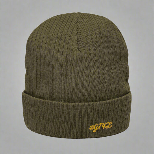 #GT4L Ribbed Knit Beanie. Branded Clothing and  Accessories