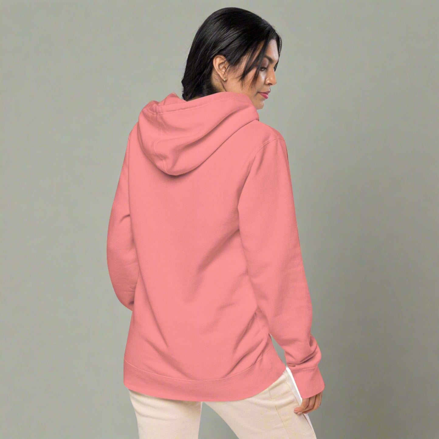 #GT4L Women's Embroidered Pigment-dyed Hoodie. Branded Clothing and Accessories