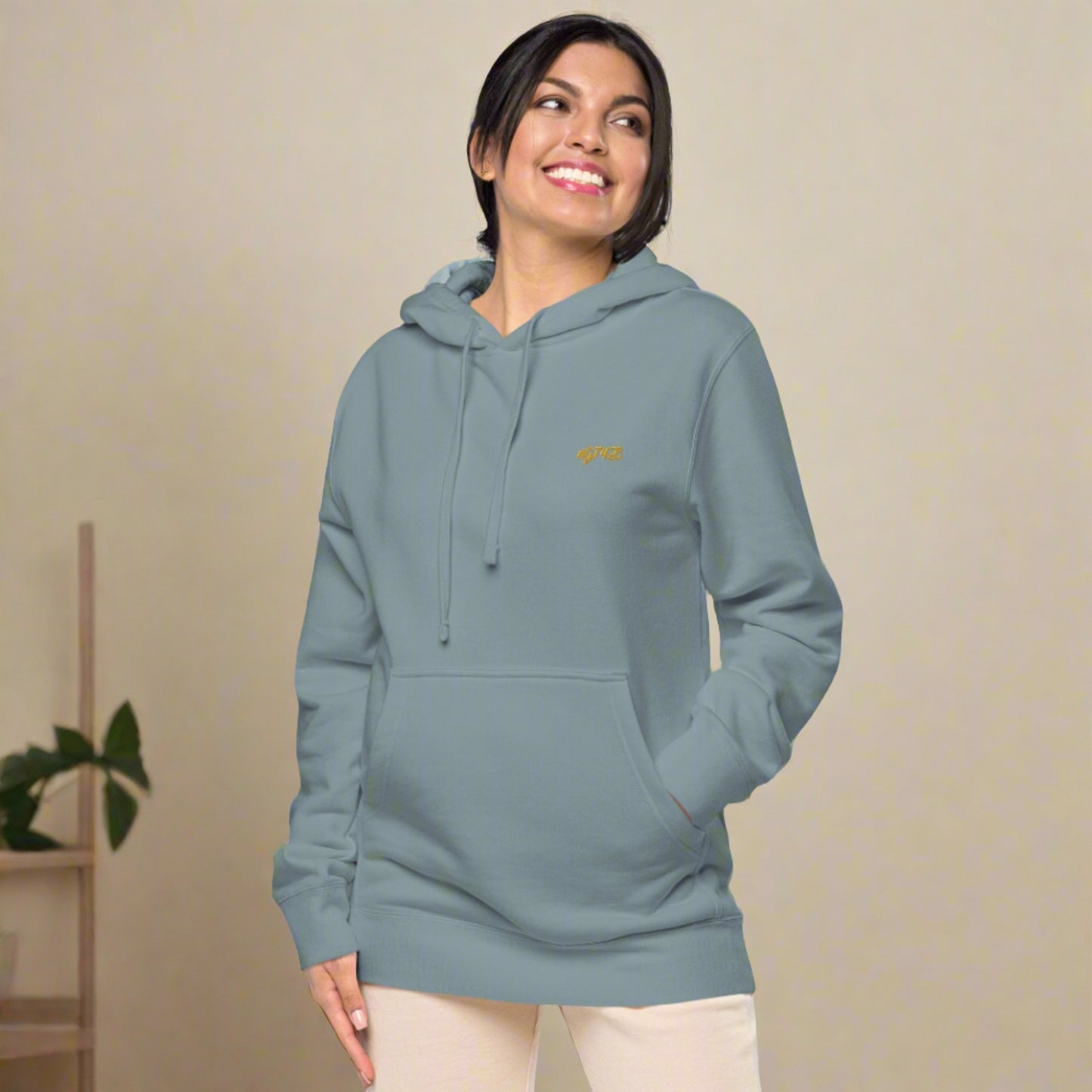 #GT4L Women's Embroidered Pigment-dyed Hoodie. Branded Clothing and Accessories